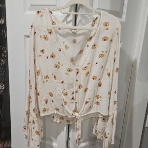 Billabong Floral Cream Blouse